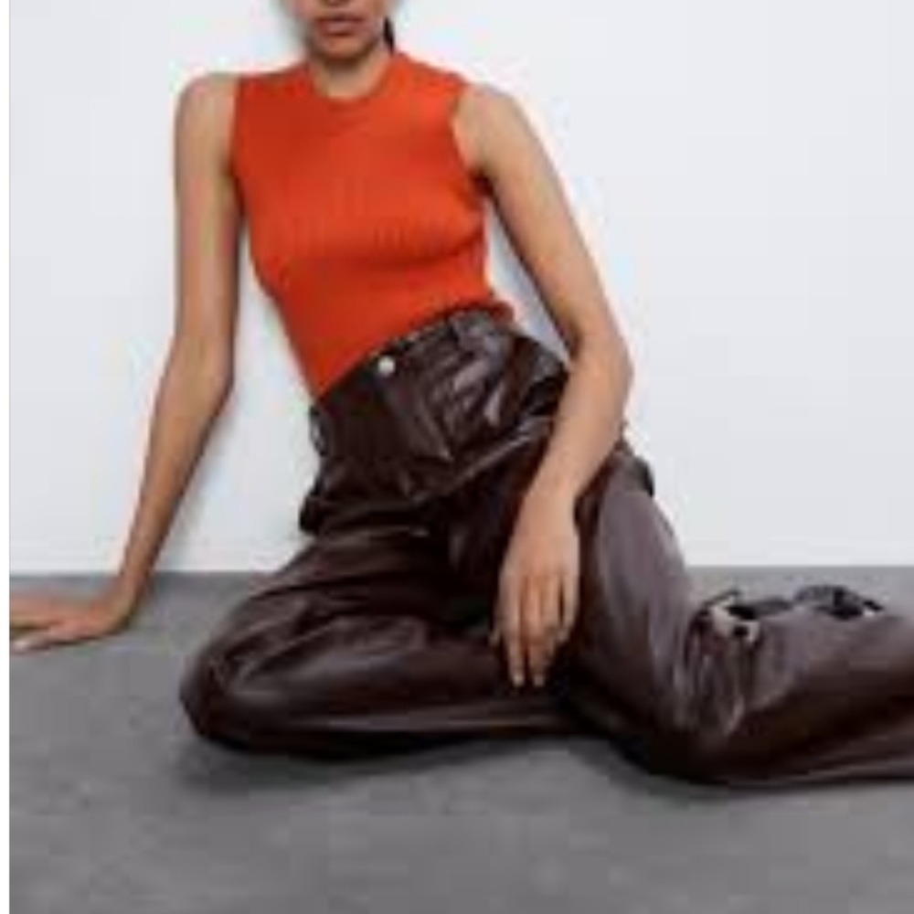 Zara ribbed knit sleeveless top